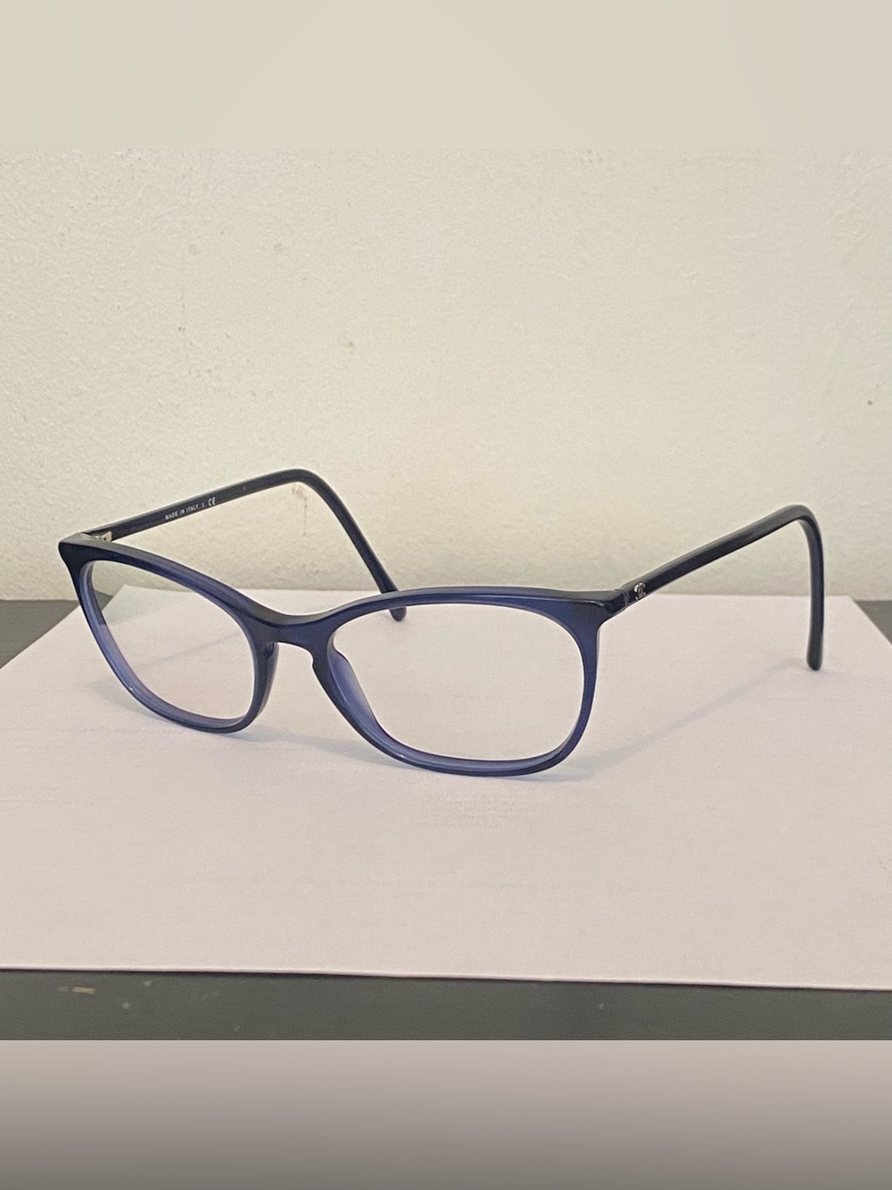 CHANEL 3281 c.503 52mm 17 140 Blue Translucent Eyeglasses Frames Made In Italy